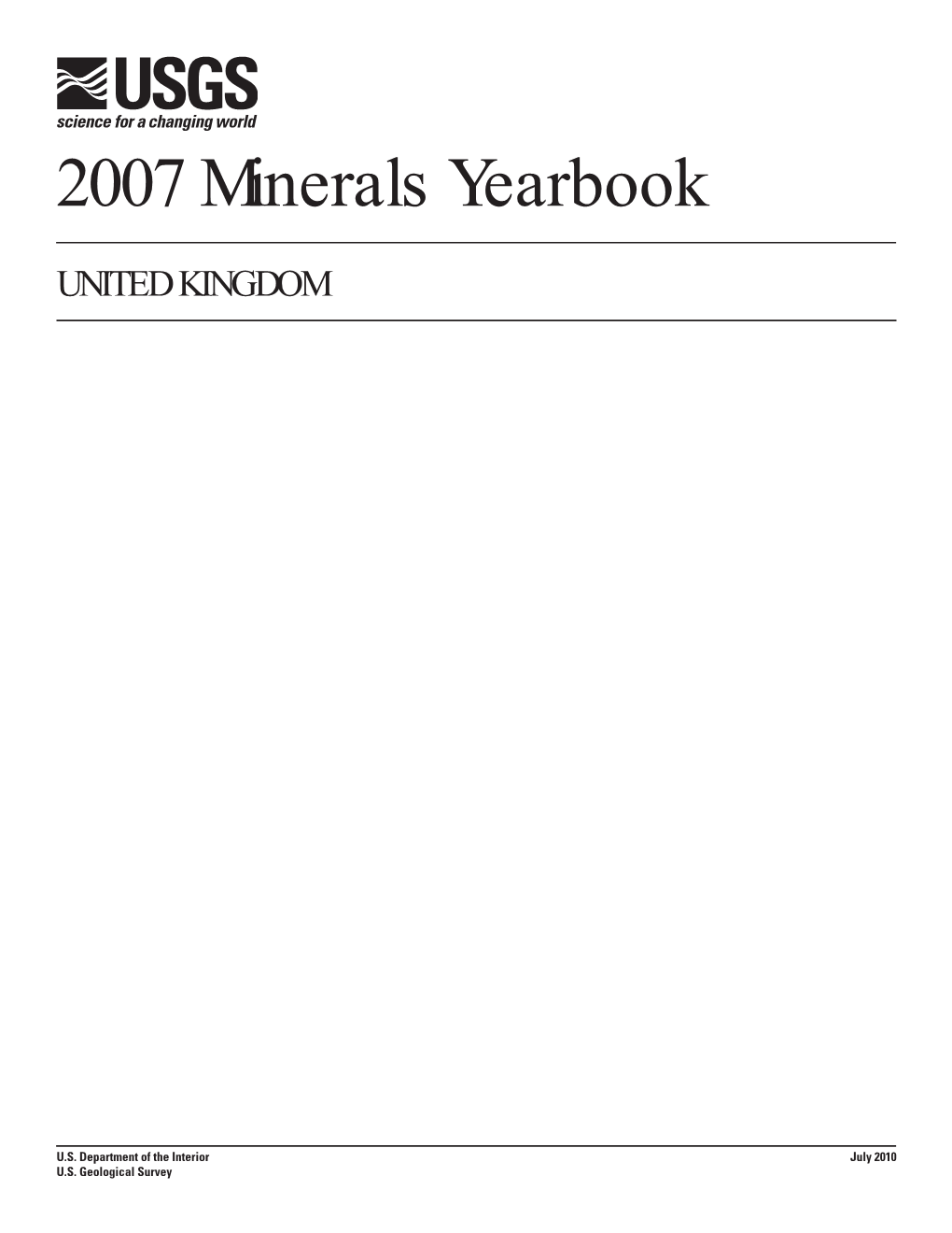 The Mineral Industry of the United Kingdom in 2007