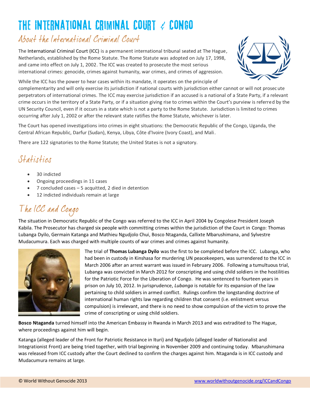 The International Criminal Court Congo