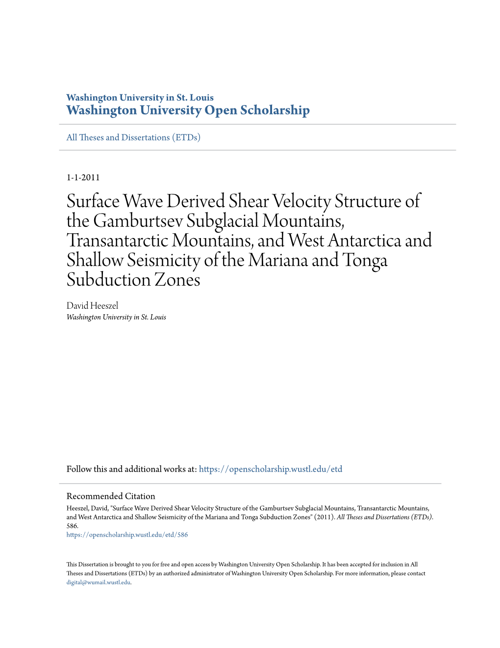 Surface Wave Derived Shear Velocity Structure of the Gamburtsev