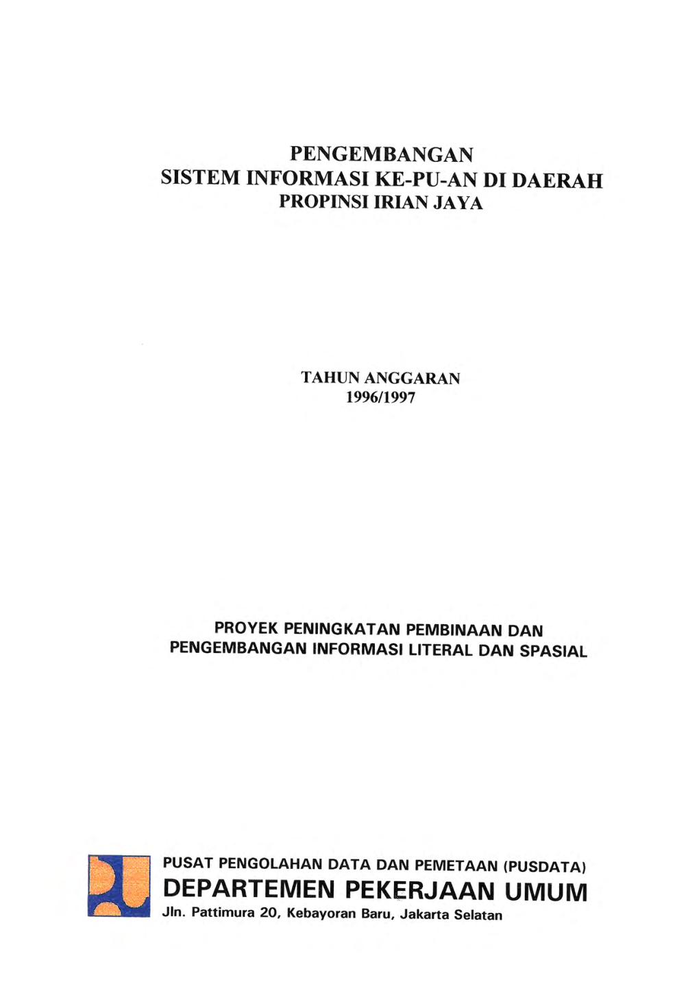 DEPARTEMEN PEKERJAAN UMUM Jln