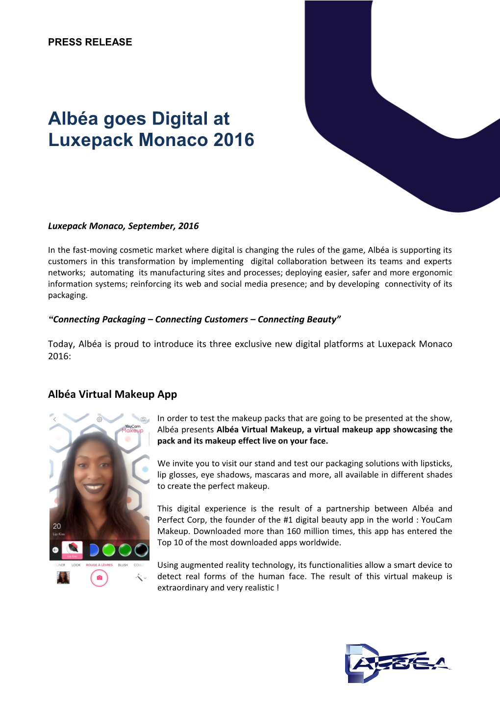 Albéa Goes Digital at Luxepack Monaco 2016