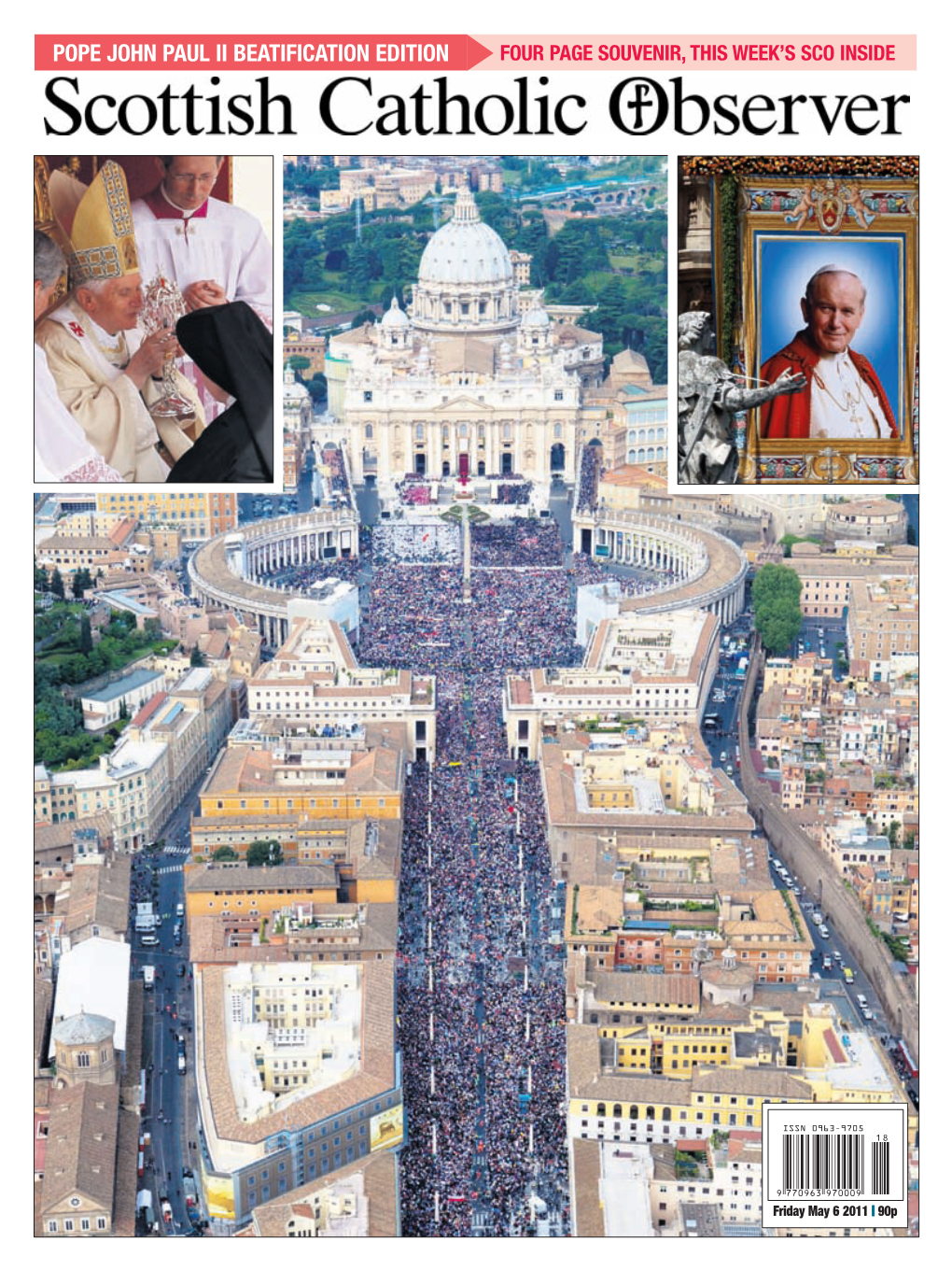 Pope John Paul Ii Beatification Edition Four Page Souvenir, This Week’S Sco Inside