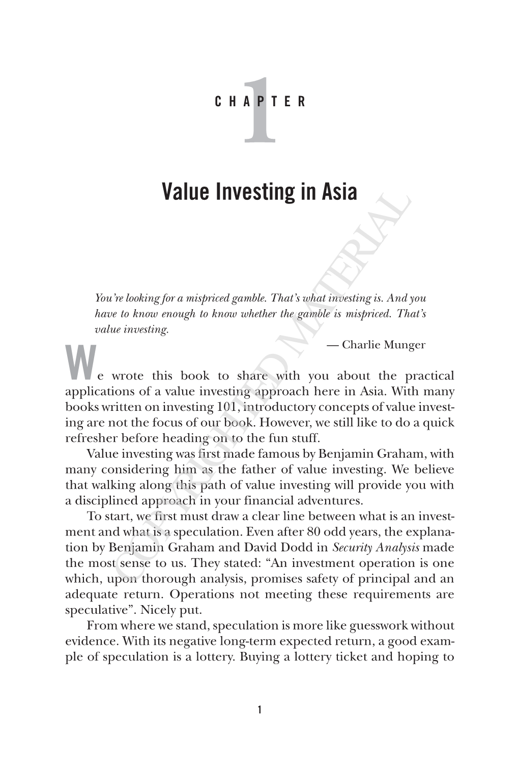 Chapter 1: Value Investing in Asia: the Definitive Guide to Investing In