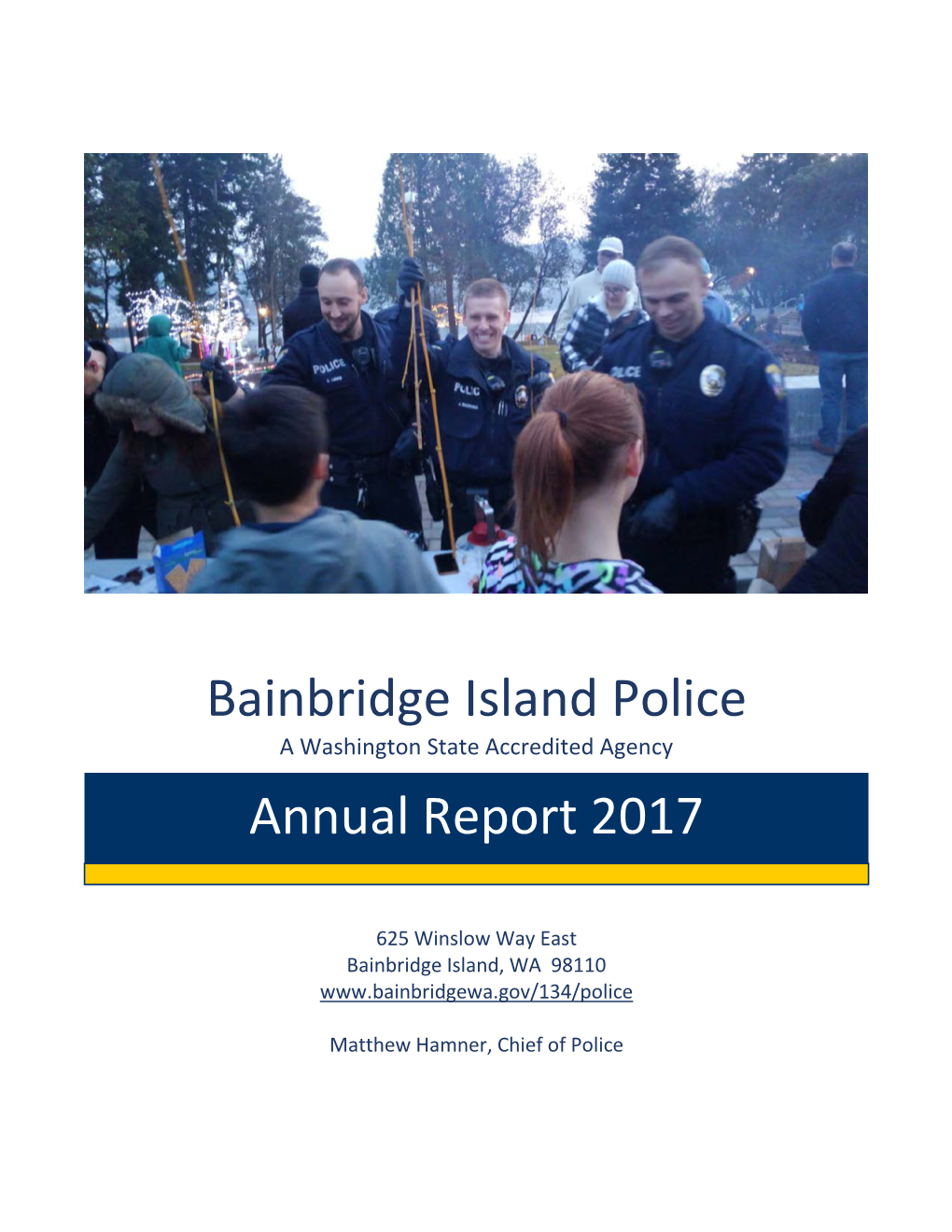 Bainbridge Island Police Annual Report 2017