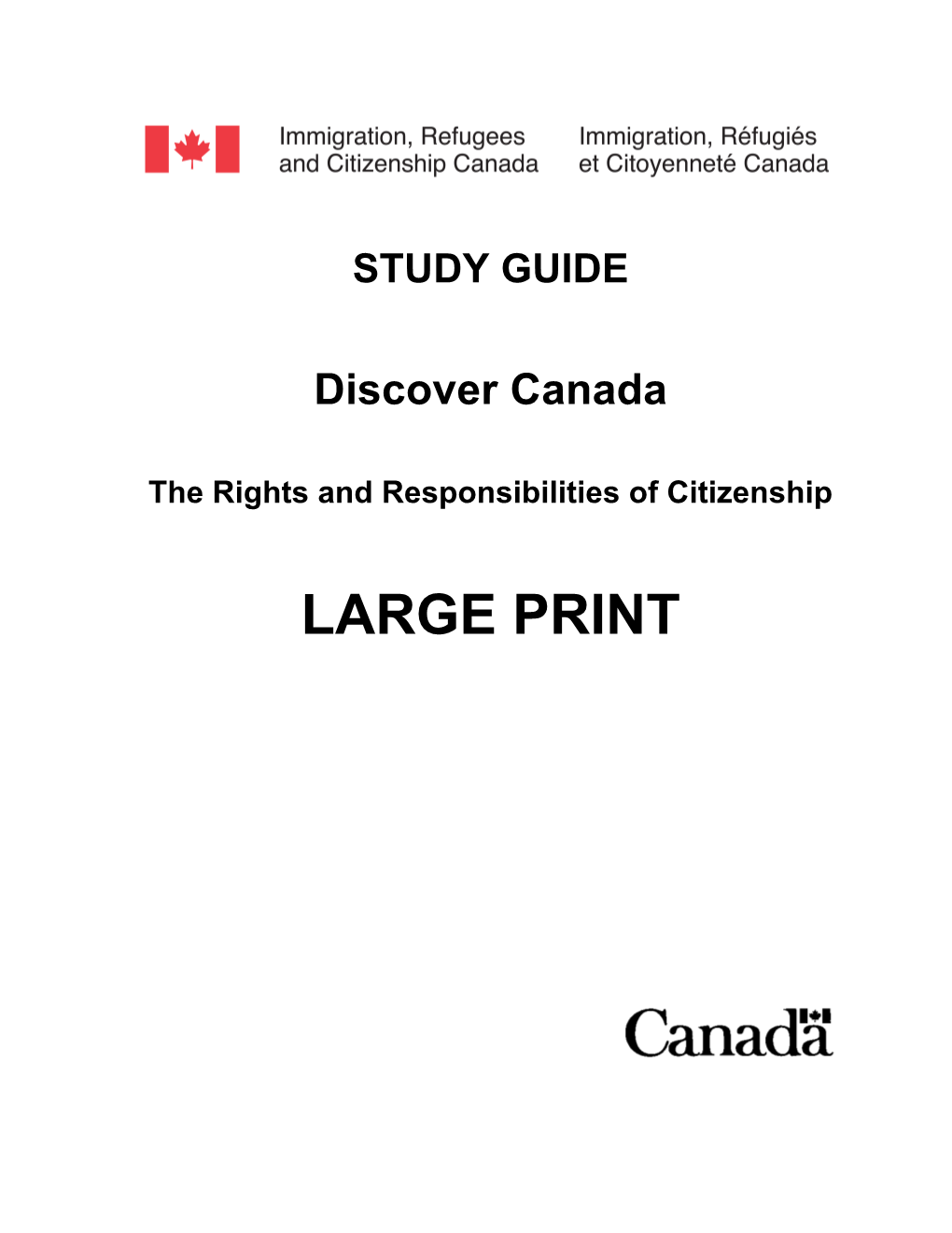 The Rights and Responsibilities of Citizenship – Large Print