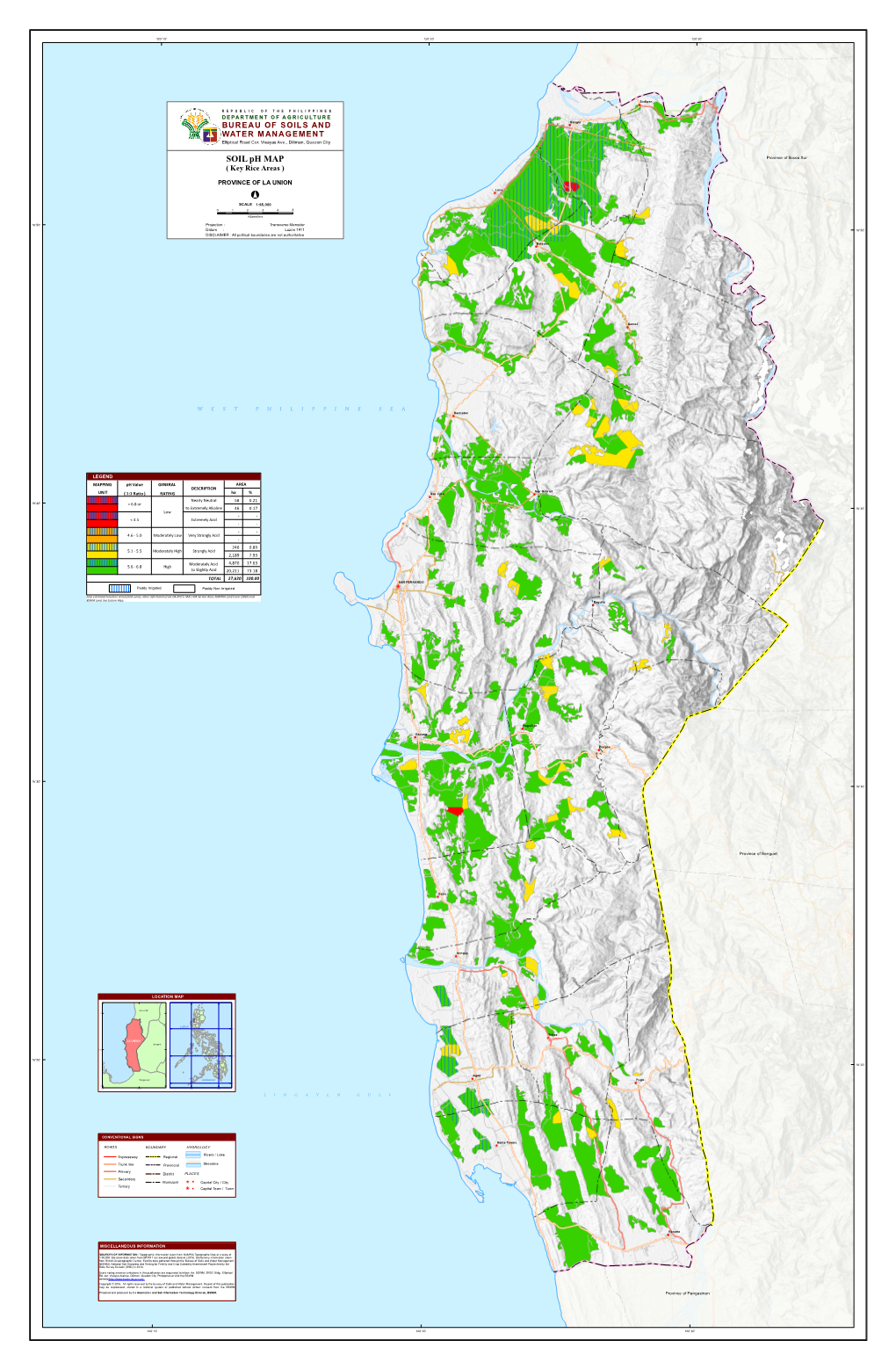 SOIL Ph MAP PROVINCE of LA UNION