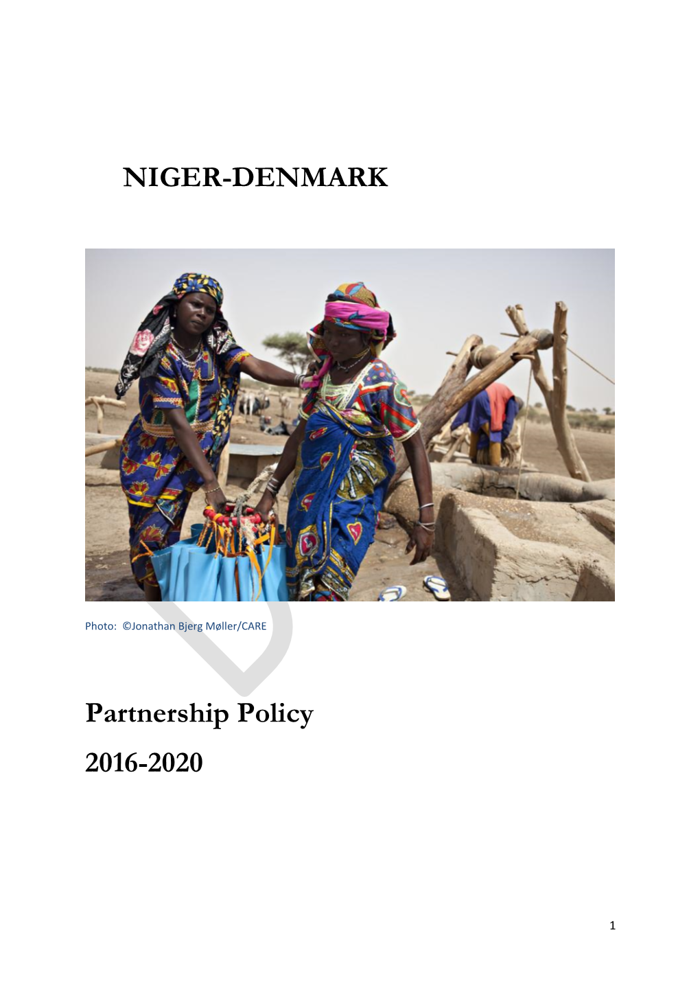 NIGER-DENMARK Partnership Policy 2016-2020