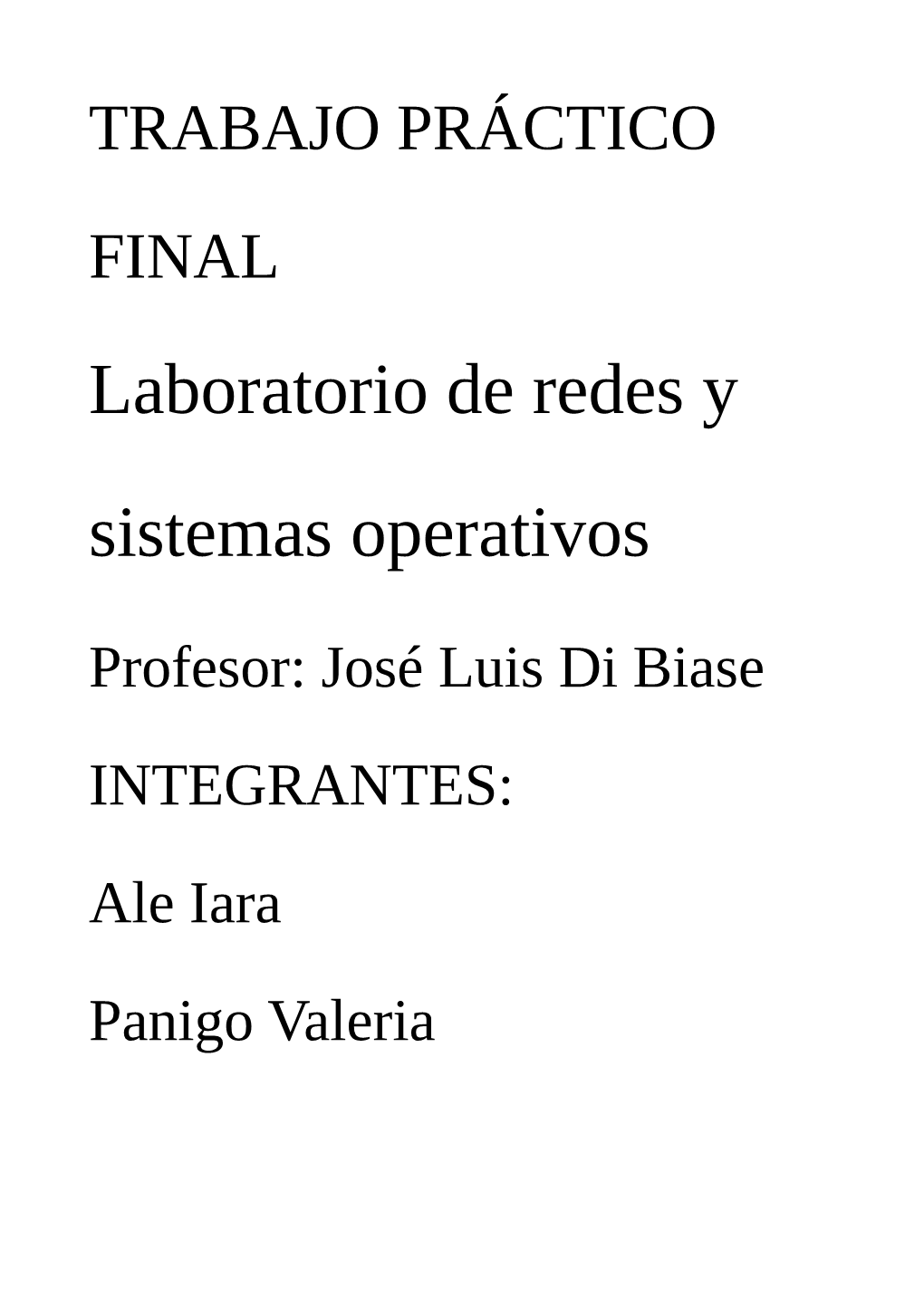 Laboratorio De Redes Y Sistemas Operativos