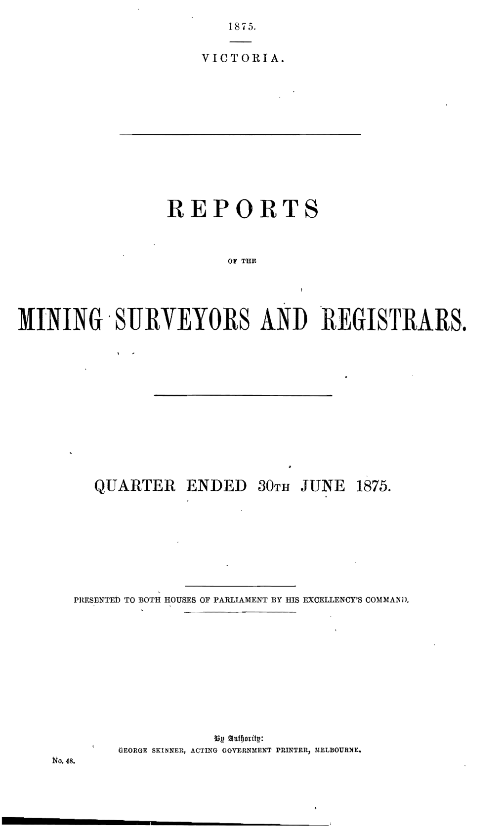 Mining' Surveyors and 'Registrars