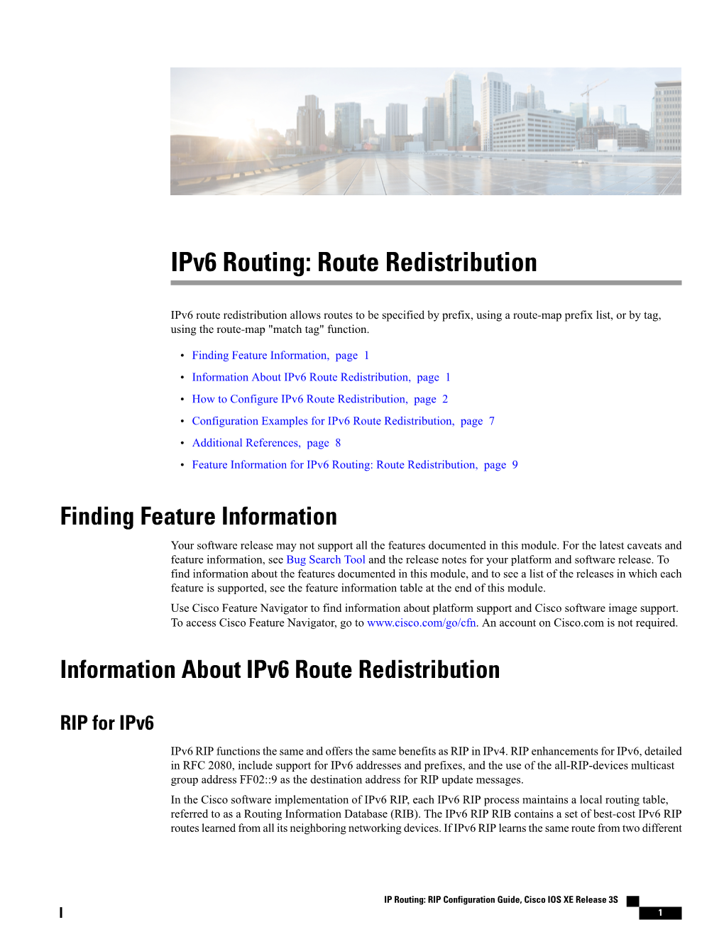 Ipv6 Routing: Route Redistribution