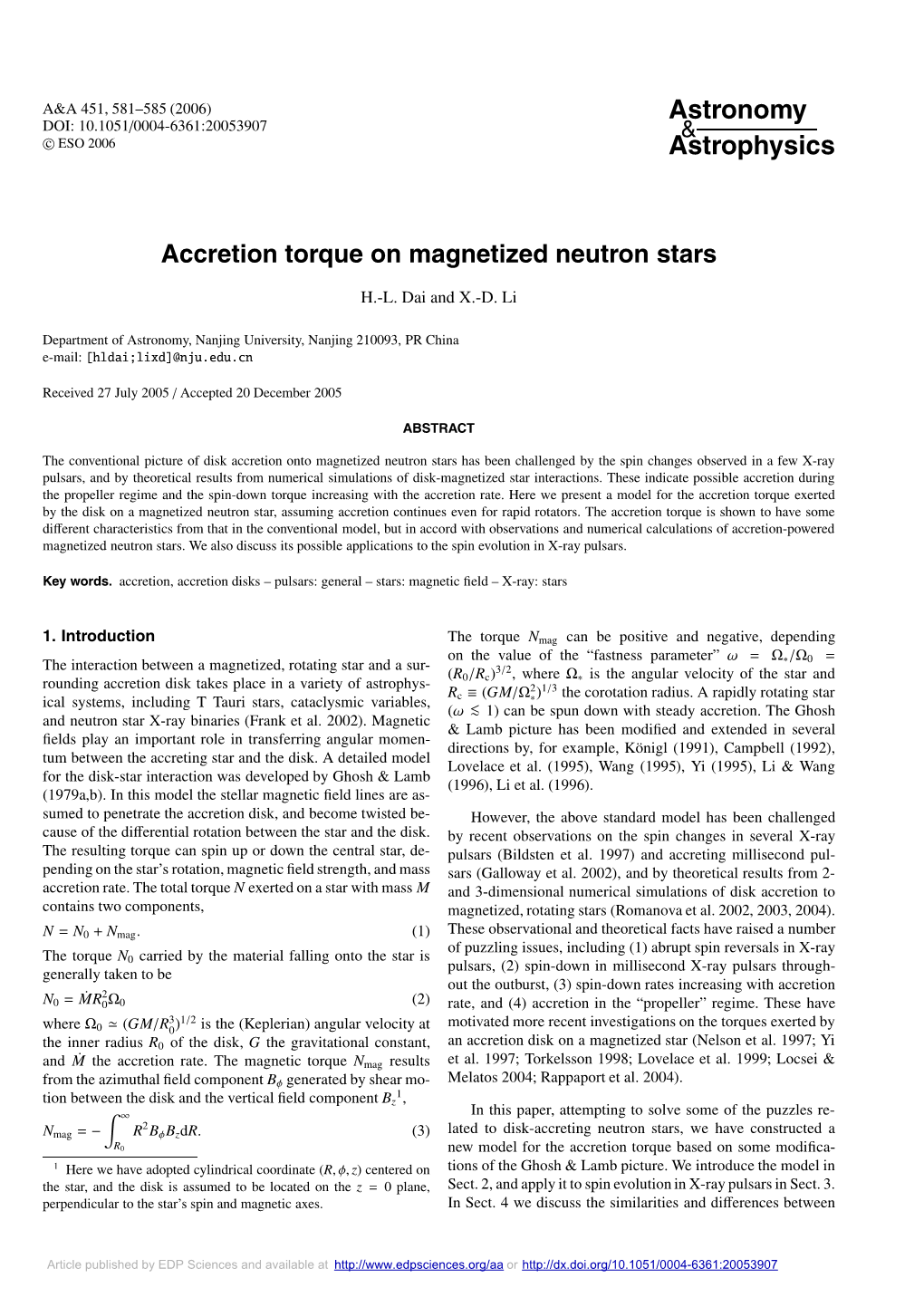 Accretion Torque on Magnetized Neutron Stars