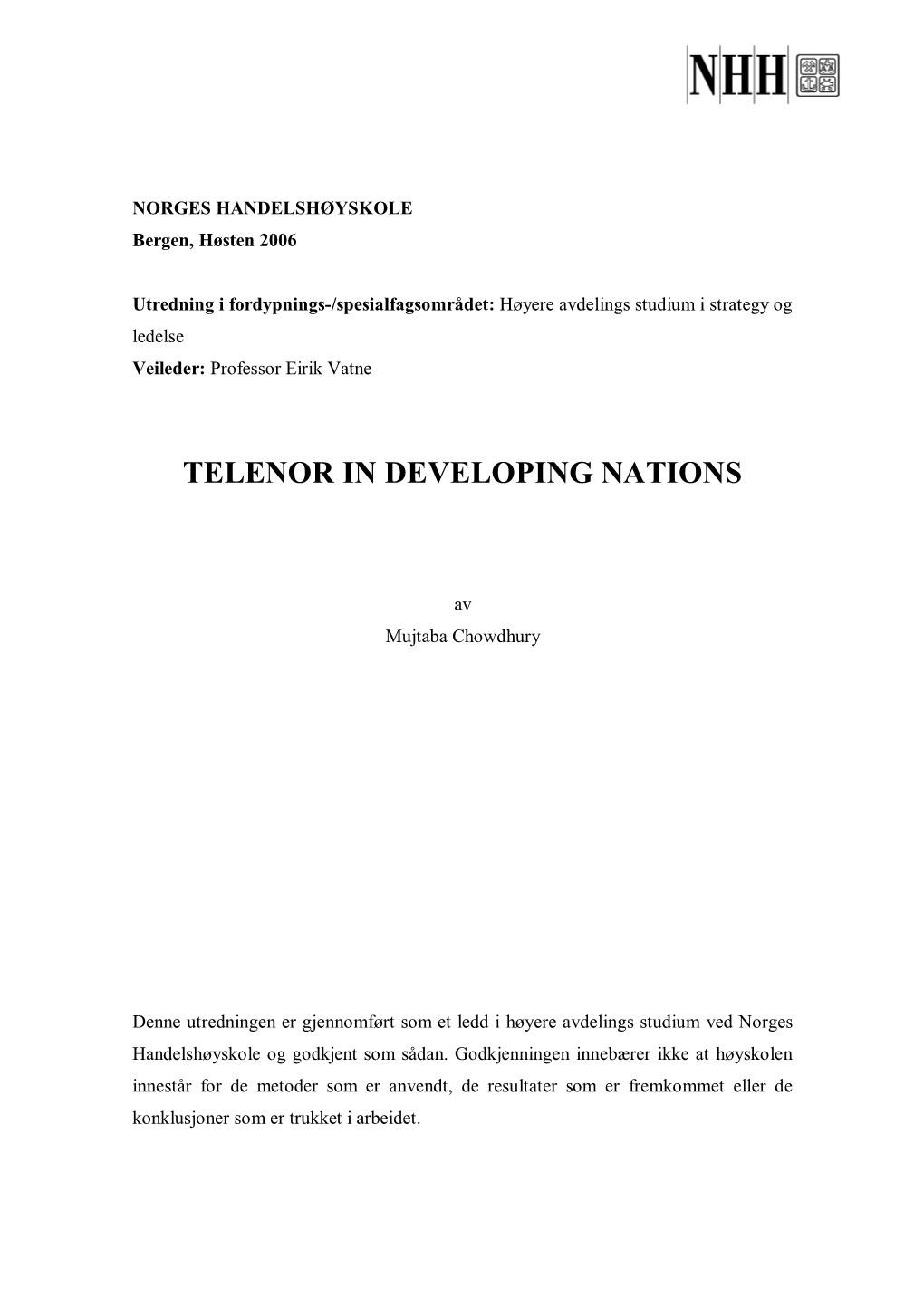 Telenor in Developing Nations