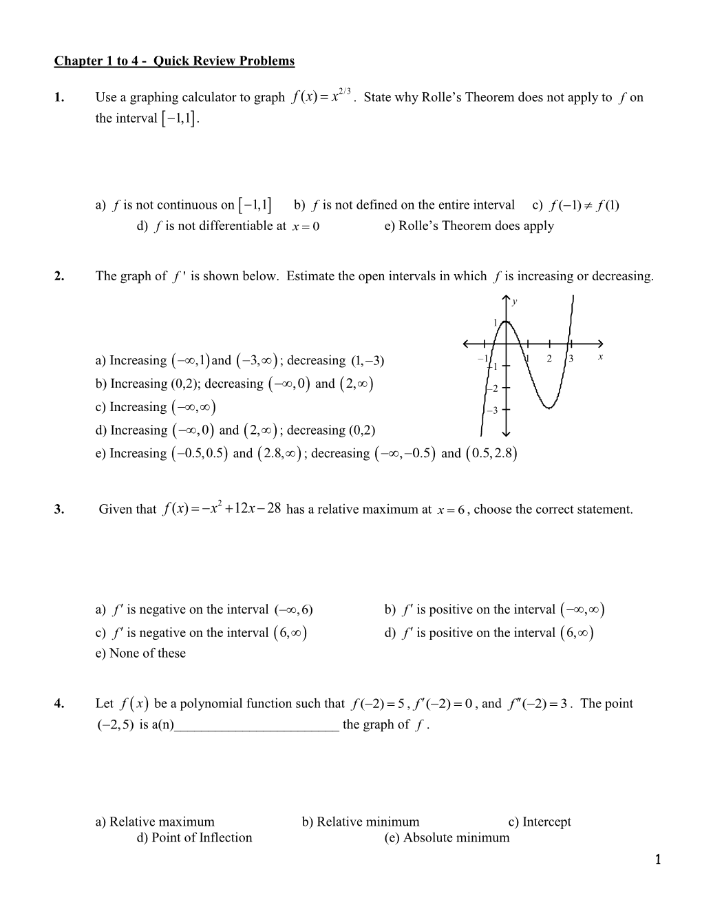 AP Calculus Notes 5.1 Anti-Derivatives and Indefinite Integration