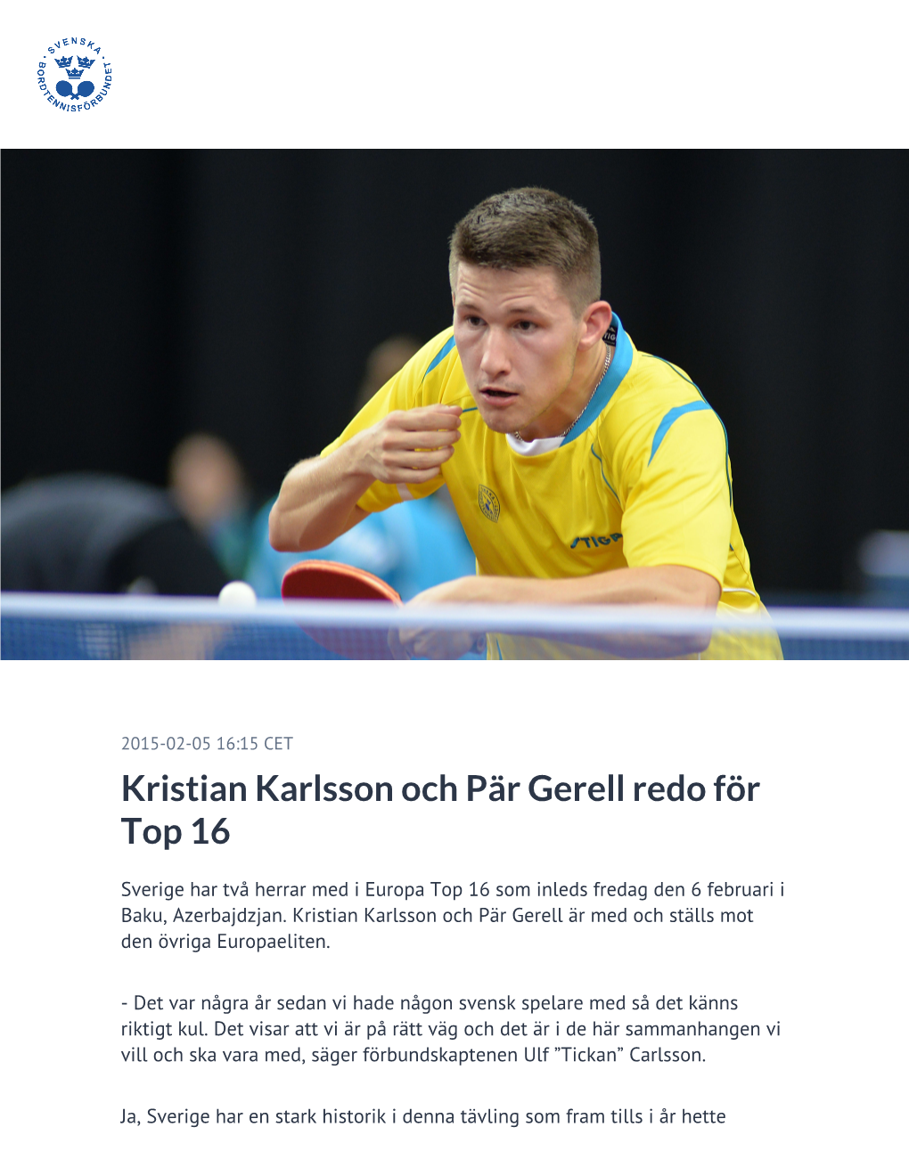 Kristian Karlsson Och Pär Gerell Redo För Top 16