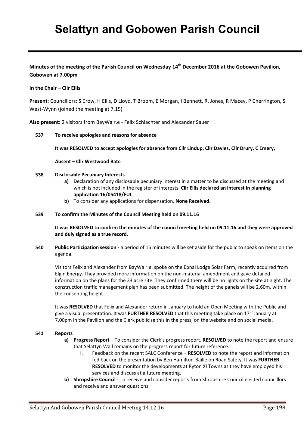 Selattyn and Gobowen Parish Council