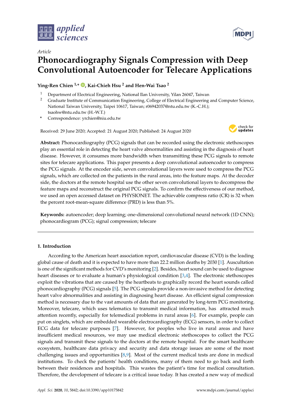 Phonocardiography Signals Compression with Deep Convolutional Autoencoder for Telecare Applications