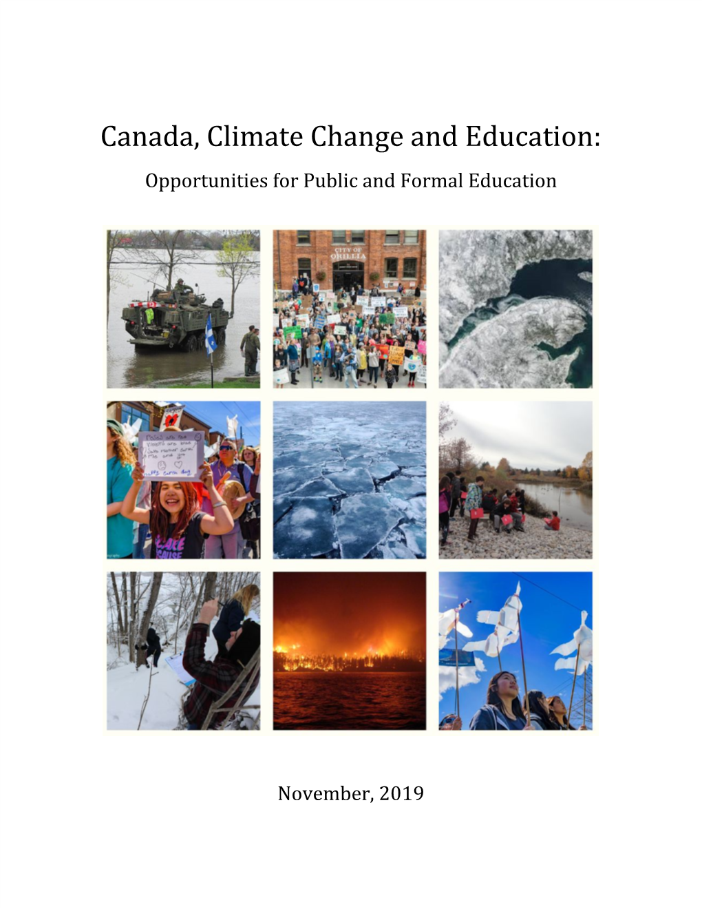 Canada, Climate Change and Education: Opportunities for Public and Formal Education