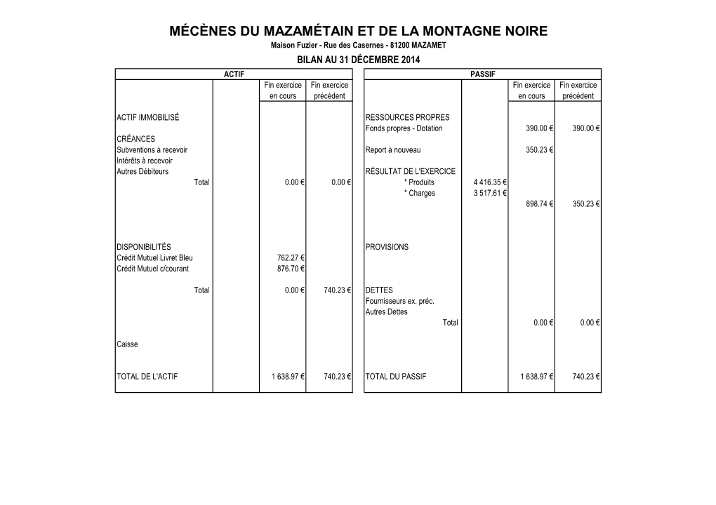 Mécènes Du Mazamétain Et De La Montagne Noire