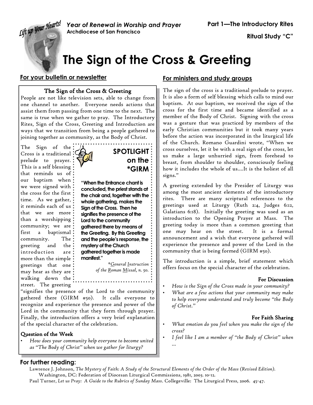 The Sign of the Cross & Greeting