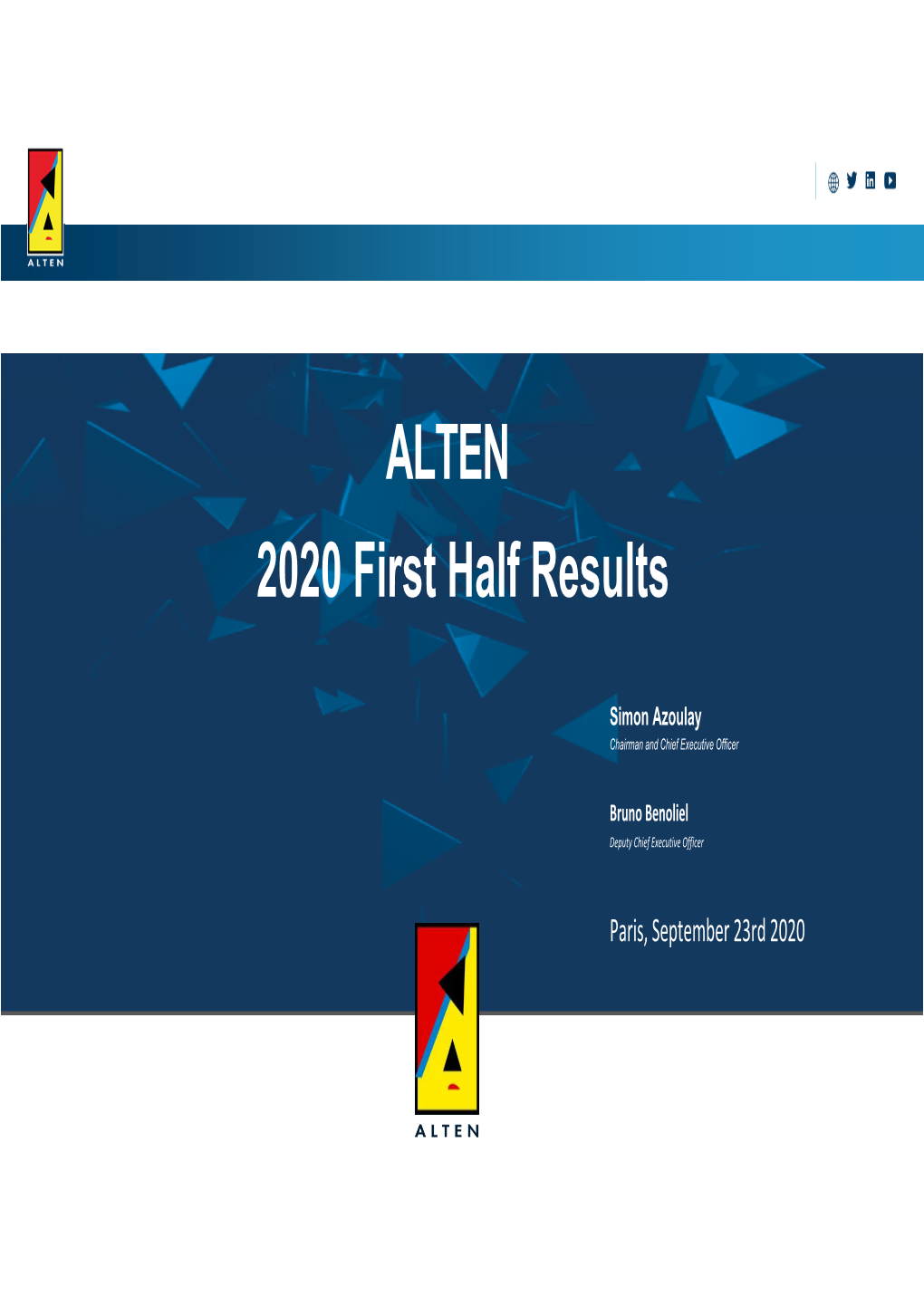 ALTEN 2020 First Half Results