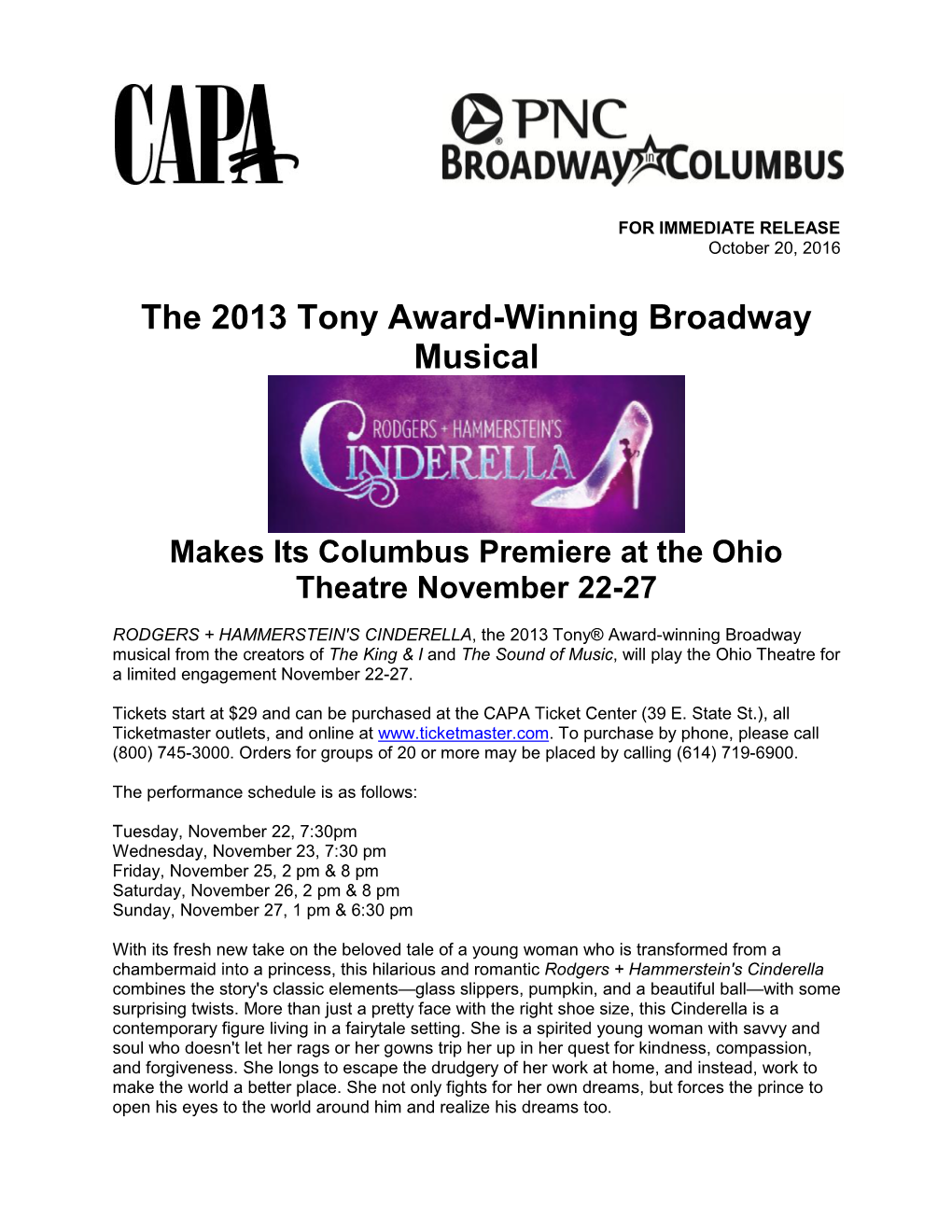 The 2013 Tony Award-Winning Broadway Musical