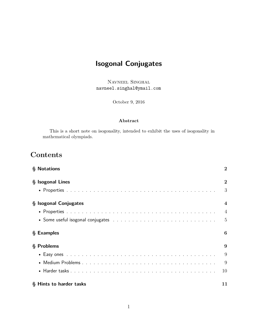 Isogonal Conjugates