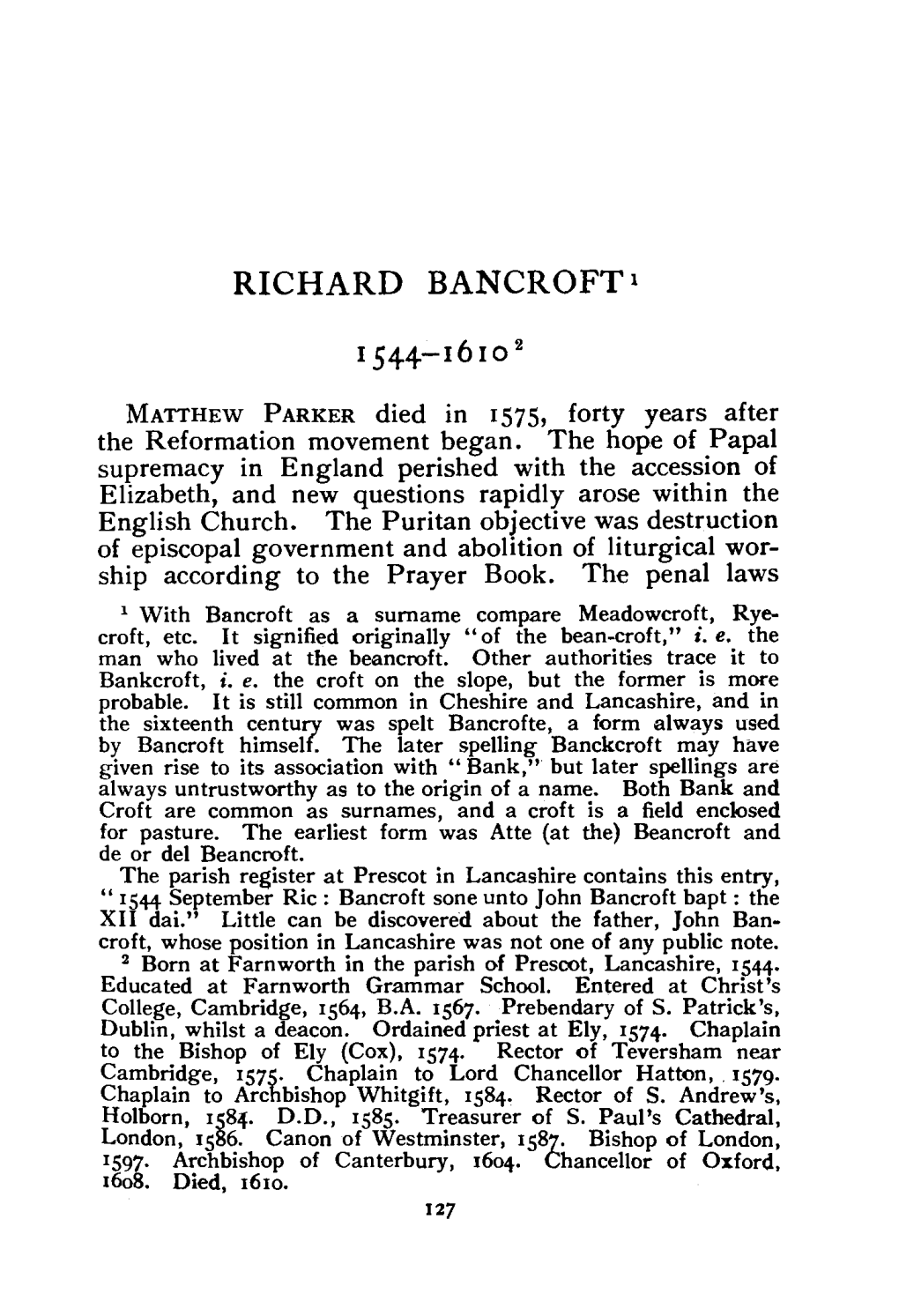 Richard Bancroft 1