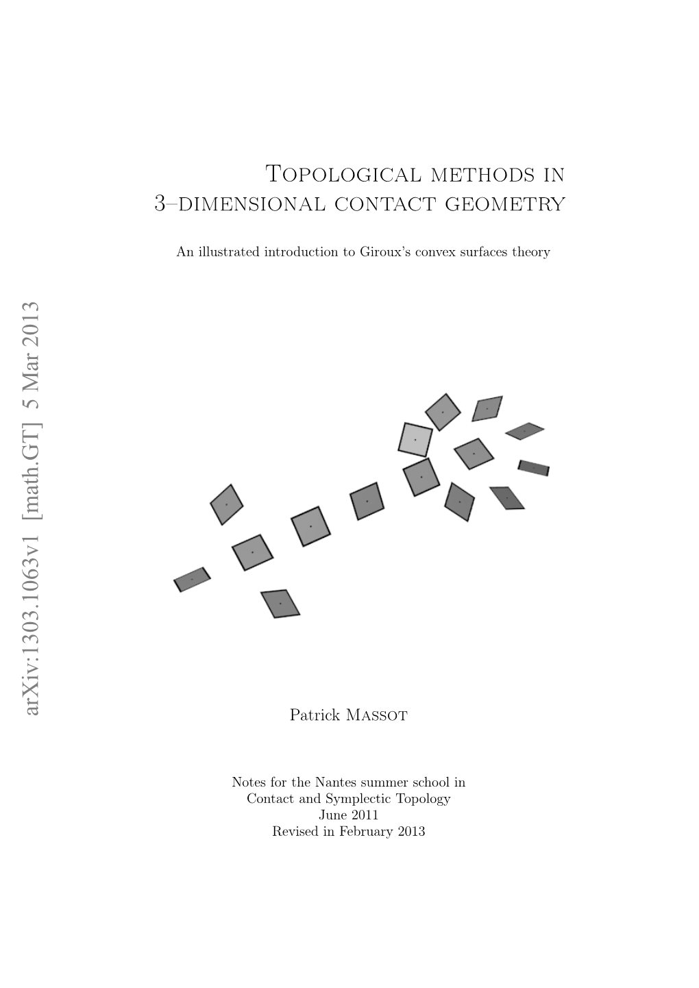 Topological Methods in 3–Dimensional Contact Geometry
