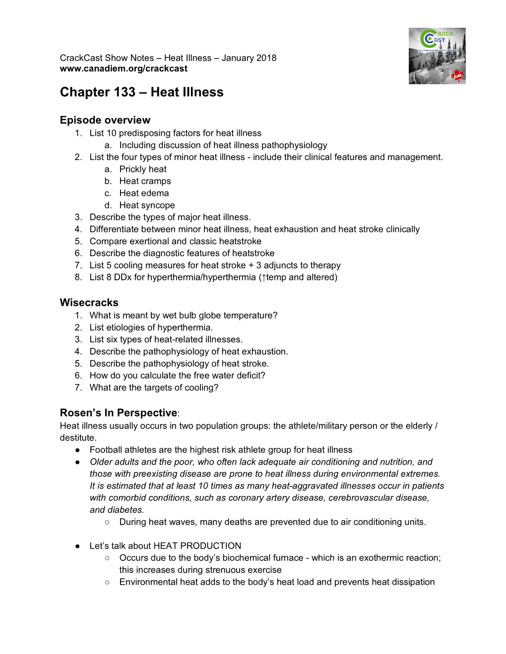 Chapter 133 – Heat Illness