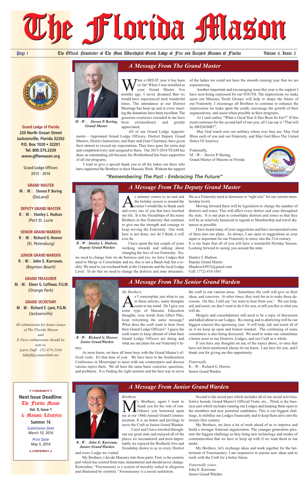 Fall 2015, Volume 8, Issue 2