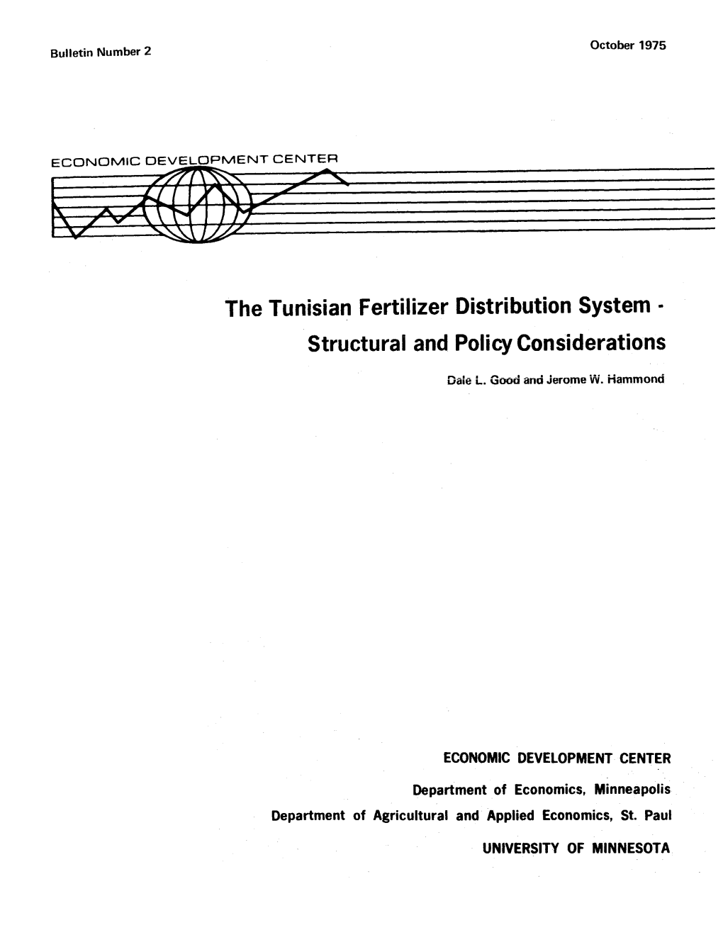 The Tunisian Fertilizer Distribution System - Structural and Policy Considerations