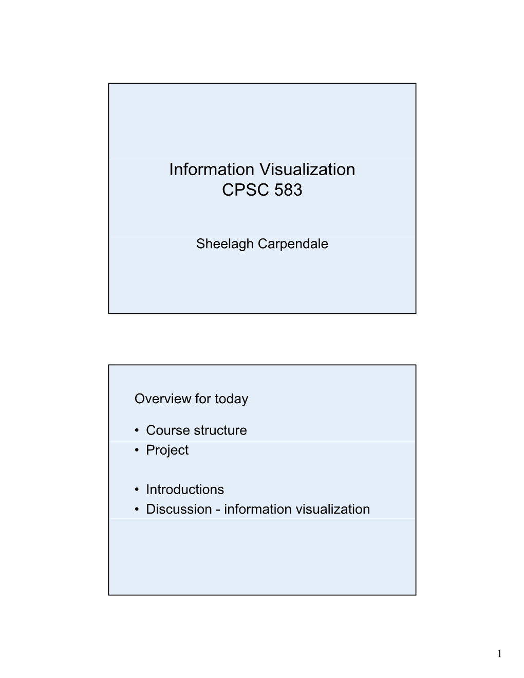 Information Visualization CPSC 583