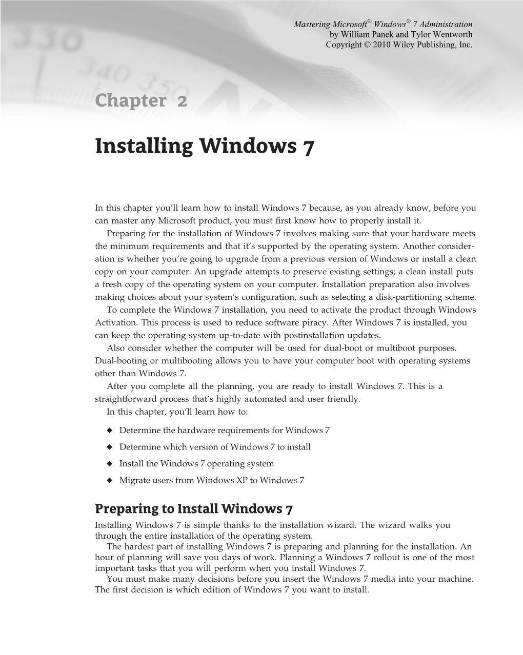 Installing Windows 7