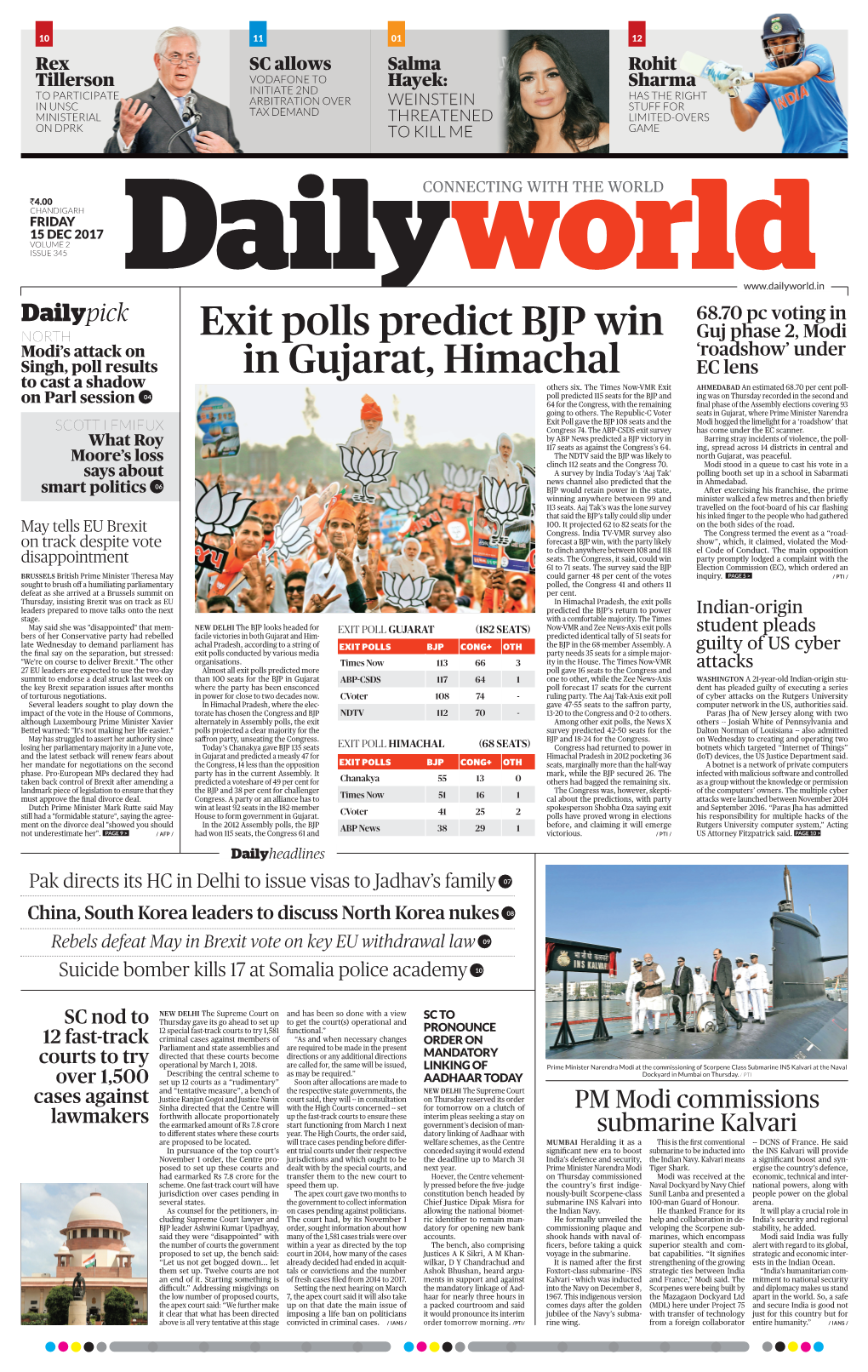 Exit Polls Predict BJP Win in Gujarat, Himachal