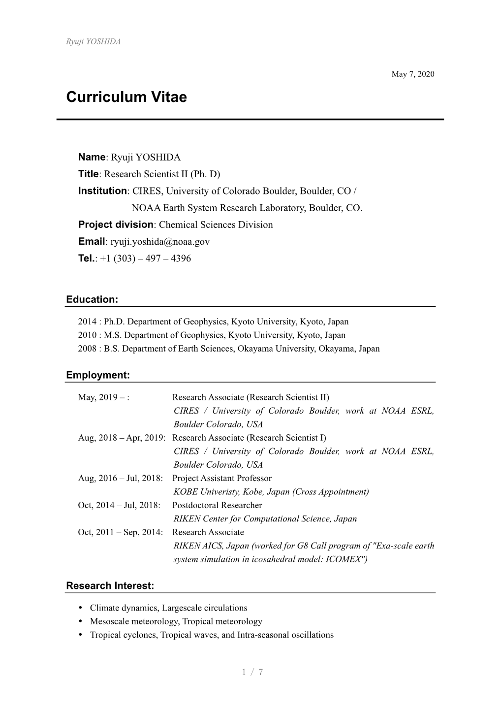 Curriculum Vitae PDF File
