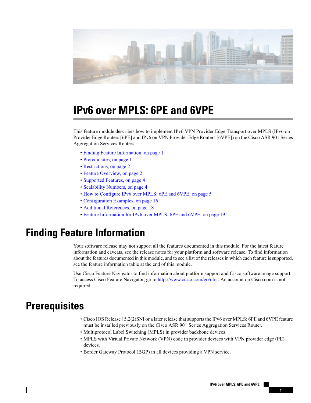Ipv6 Over MPLS: 6PE and 6VPE