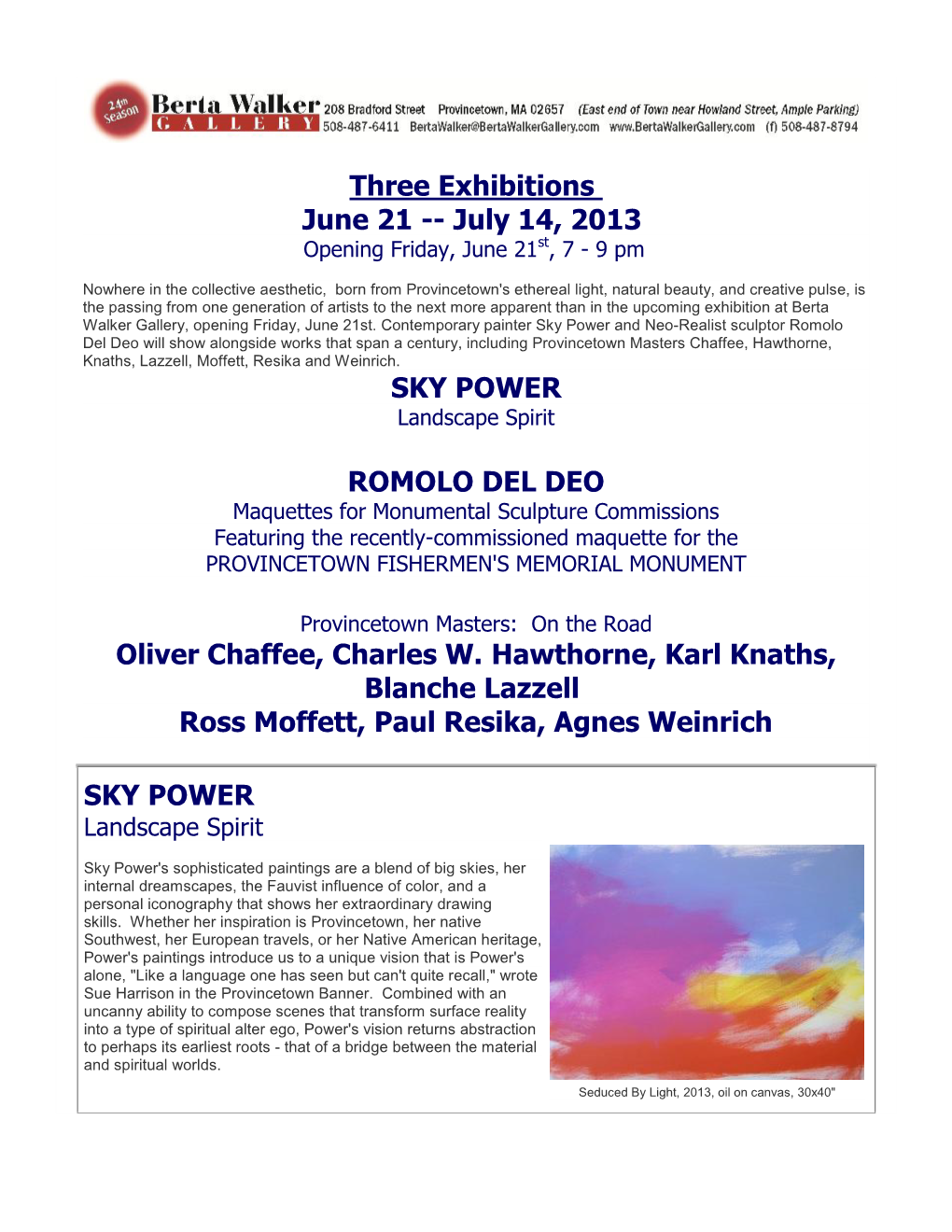 July 14, 2013 SKY POWER ROMOLO DEL DEO Oliver Chaffee