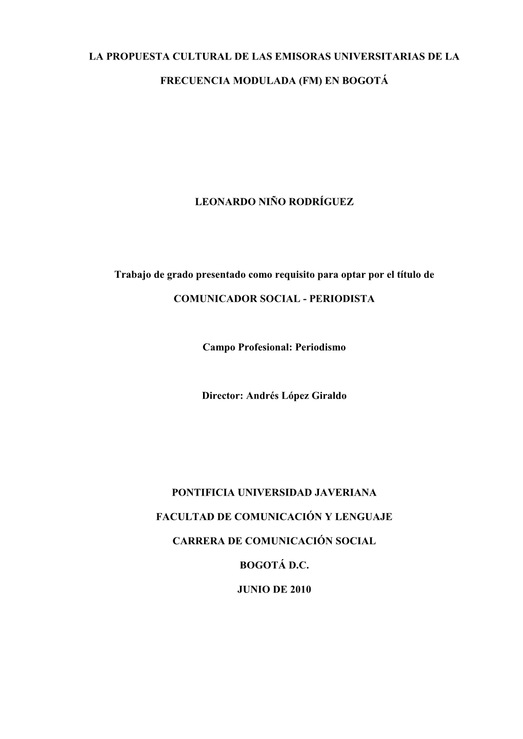 La Propuesta Cultural De Las Emisoras Universitarias De La