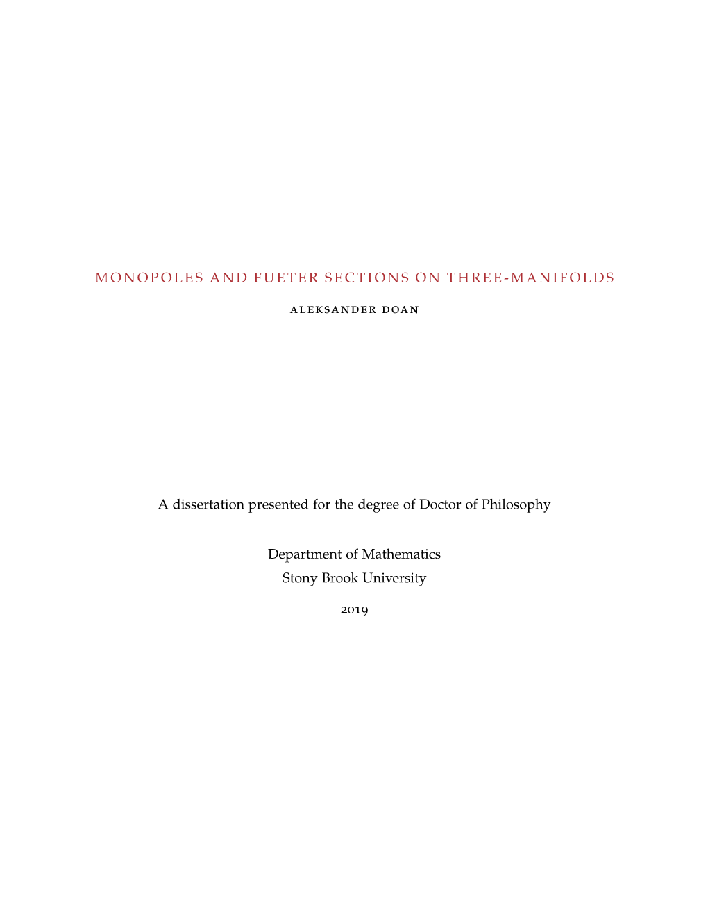 Monopoles and Fueter Sections on Three-Manifolds