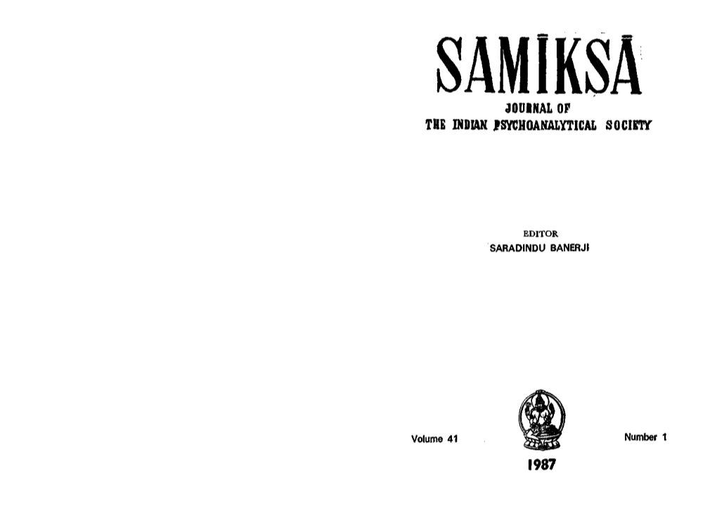 Samiksha Vol 41 No 1, 1987