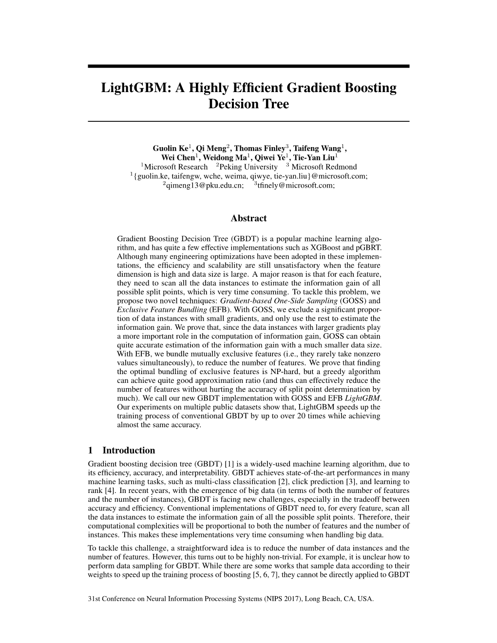 Lightgbm: a Highly Efficient Gradient Boosting Decision Tree