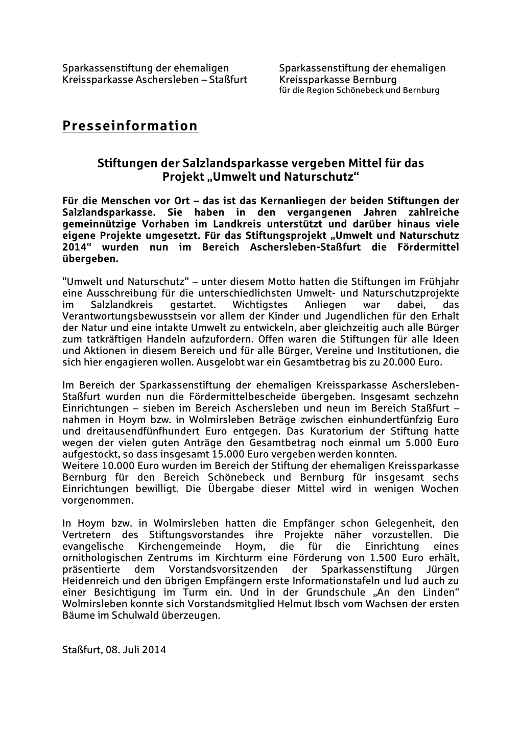 Sparkassenstiftung Aschersleben – Staßfurt