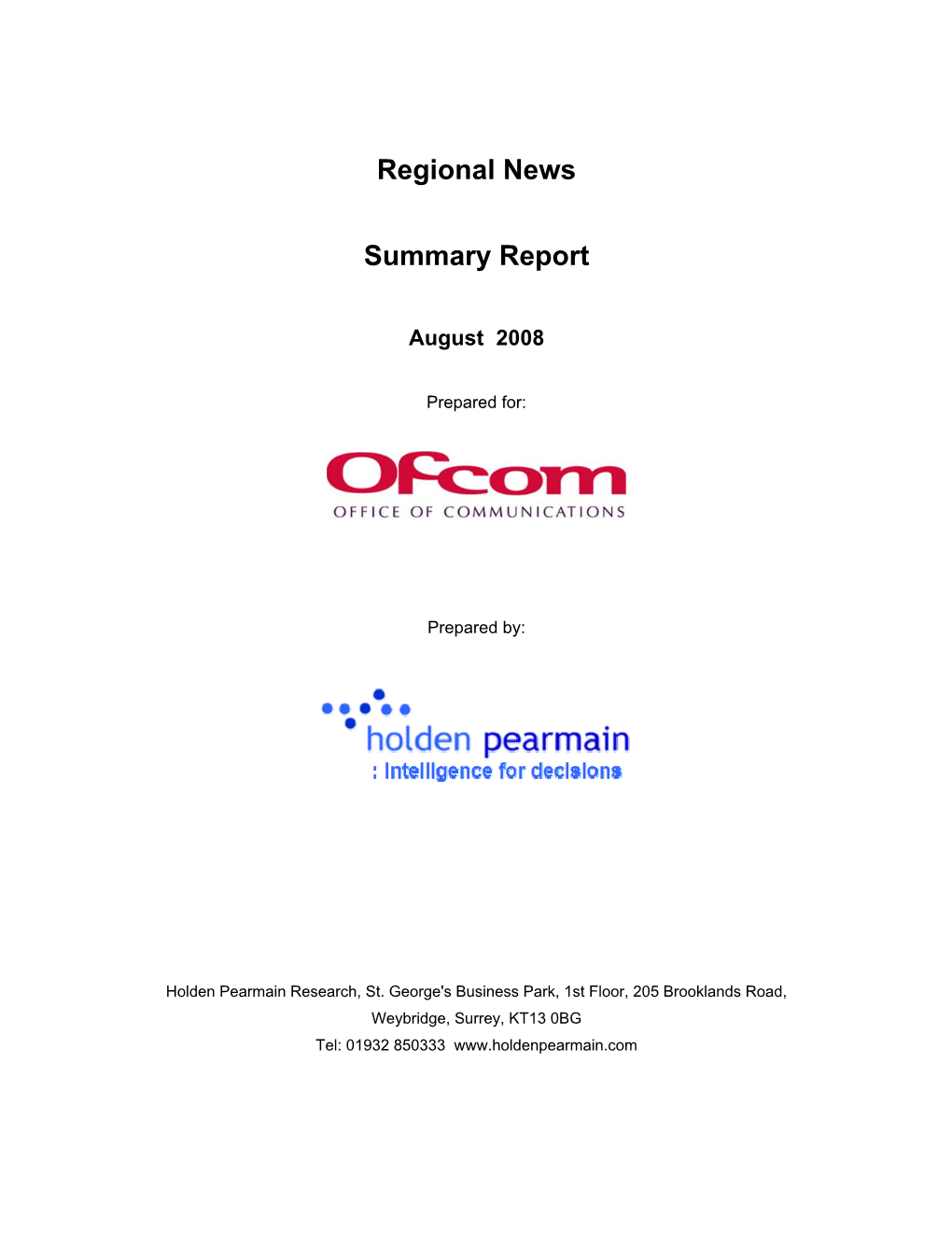 Annex 16: Regional News Summary Report