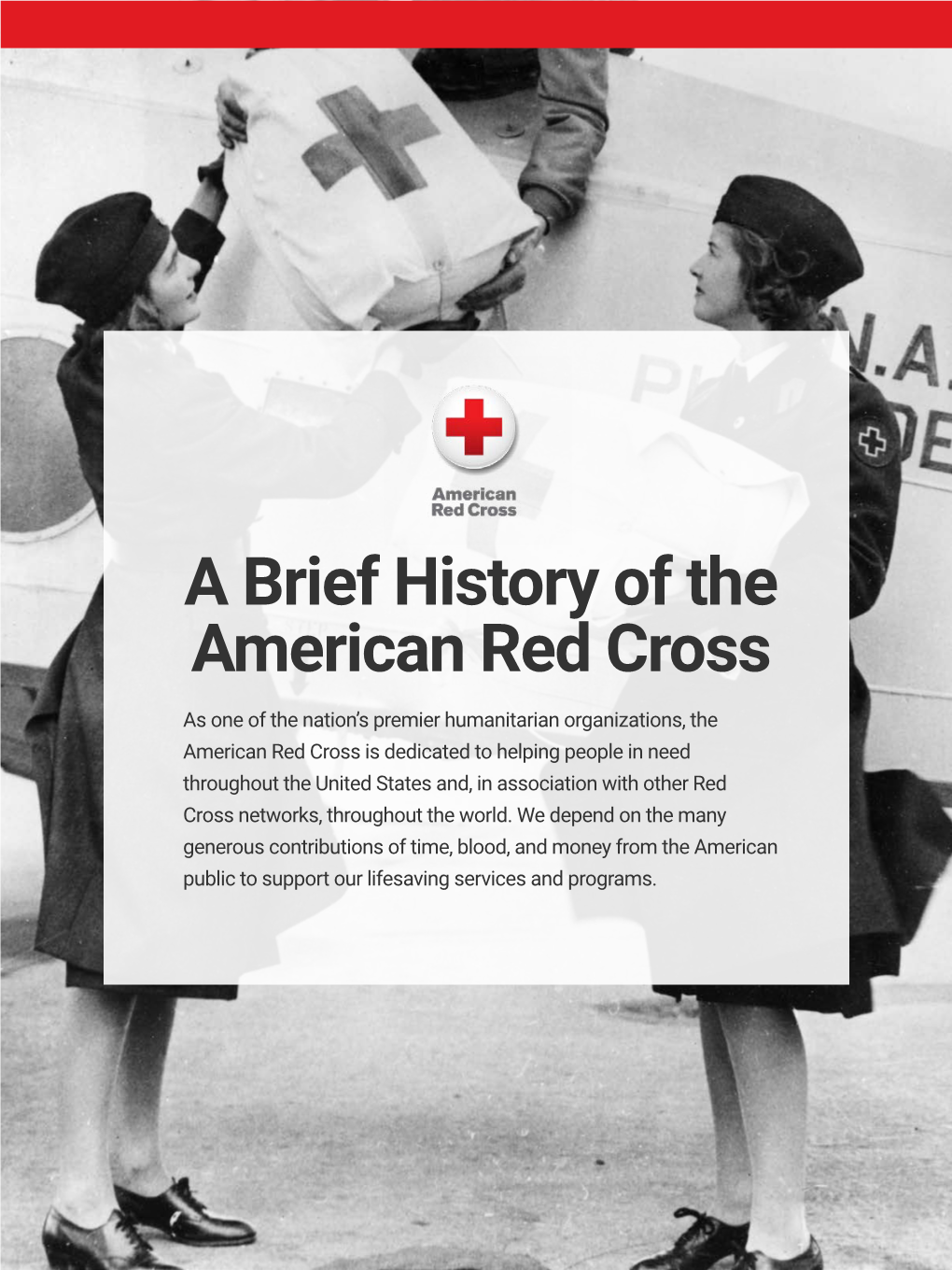 A Brief History of the American Red Cross