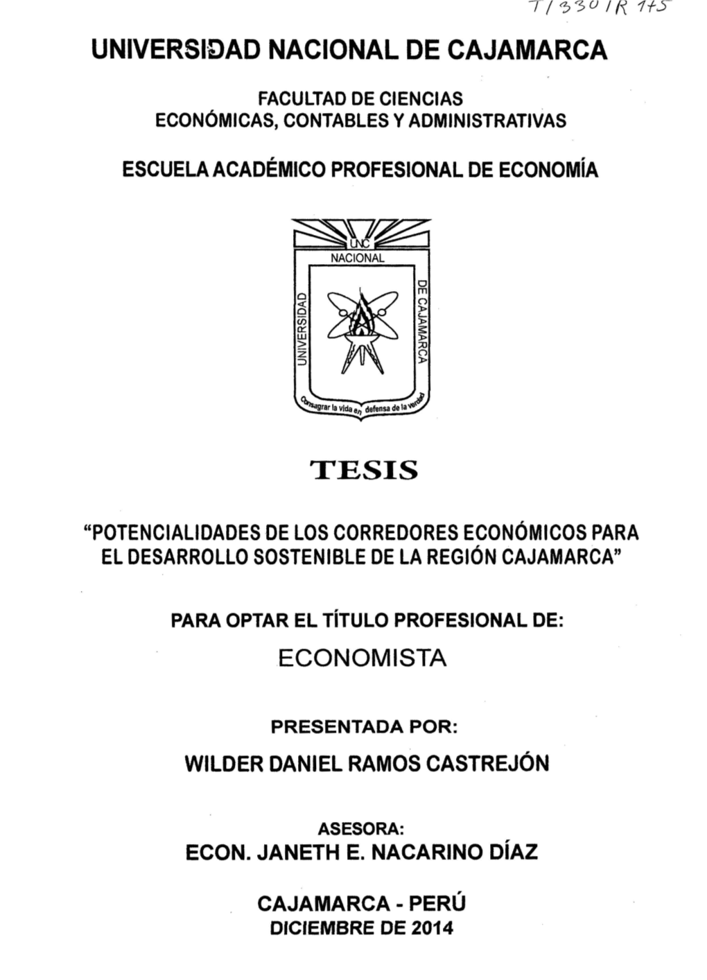 Universidad Nacional De Cajamarca Tesis