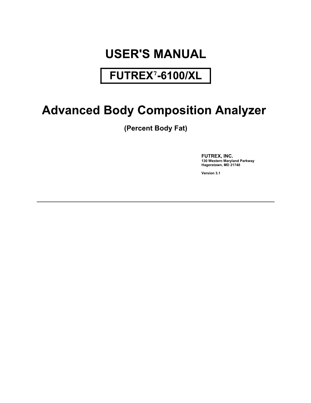 Advanced Body Composition Analyzer