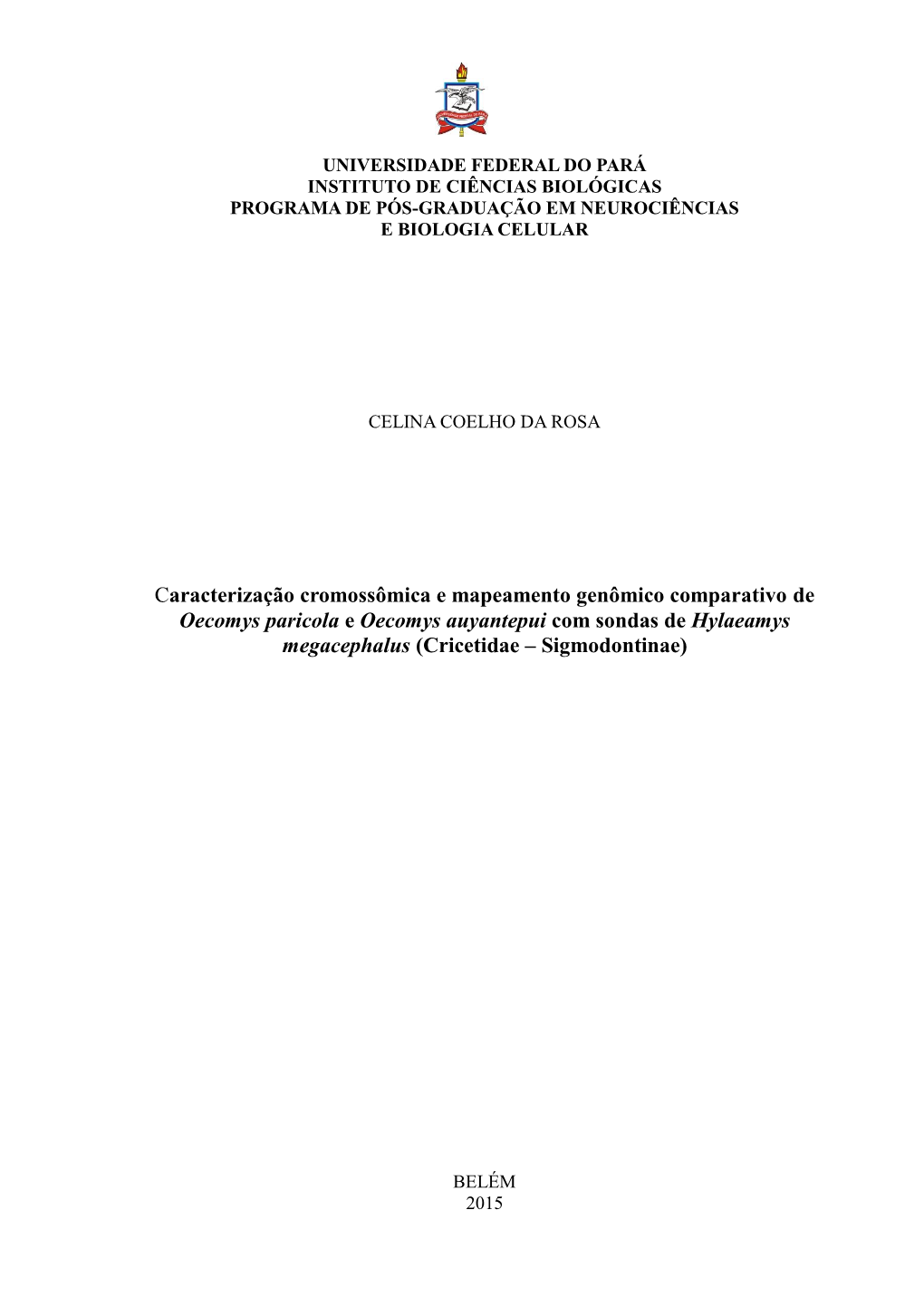 Caracterização Cromossômica E Mapeamento Genômico