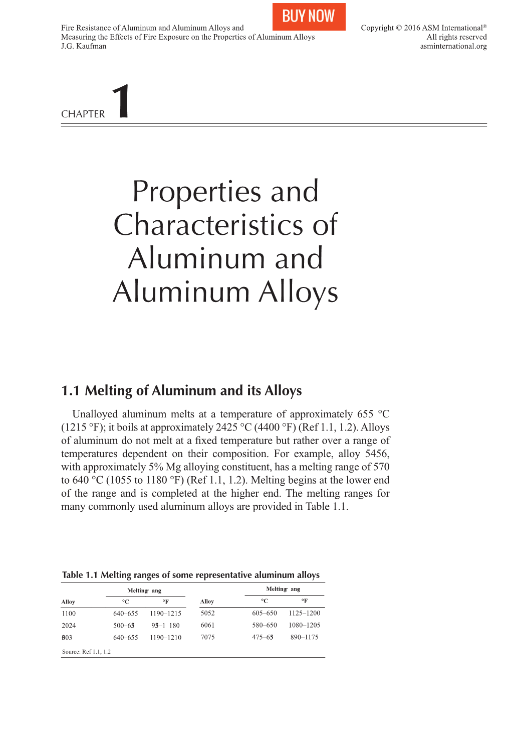 Properties and Characteristics of Aluminum and Aluminum Alloys