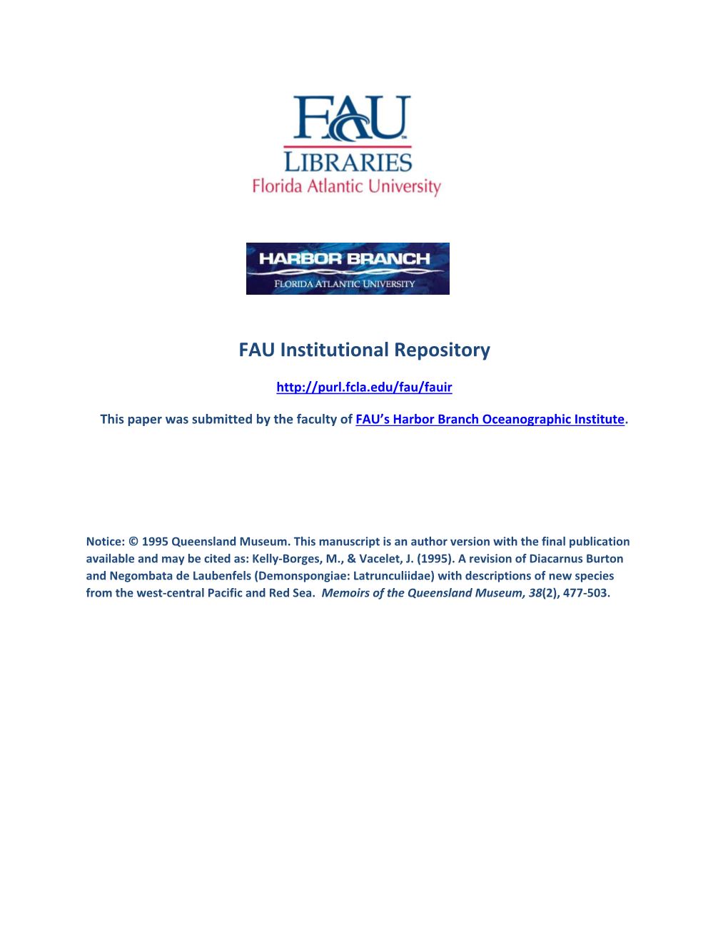 FAU Institutional Repository