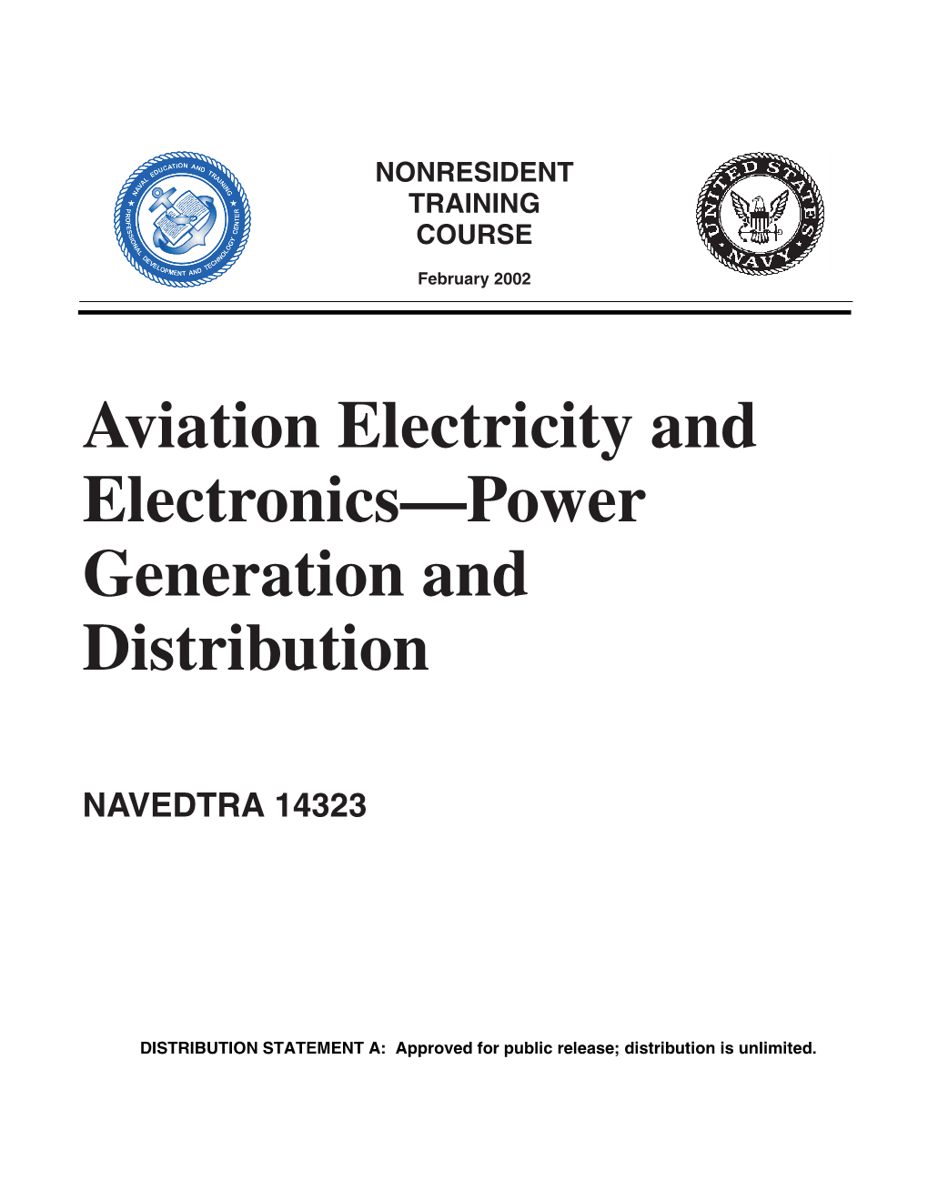 Aviation Electricity and Electronics—Power Generation and Distribution